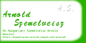 arnold szemelveisz business card